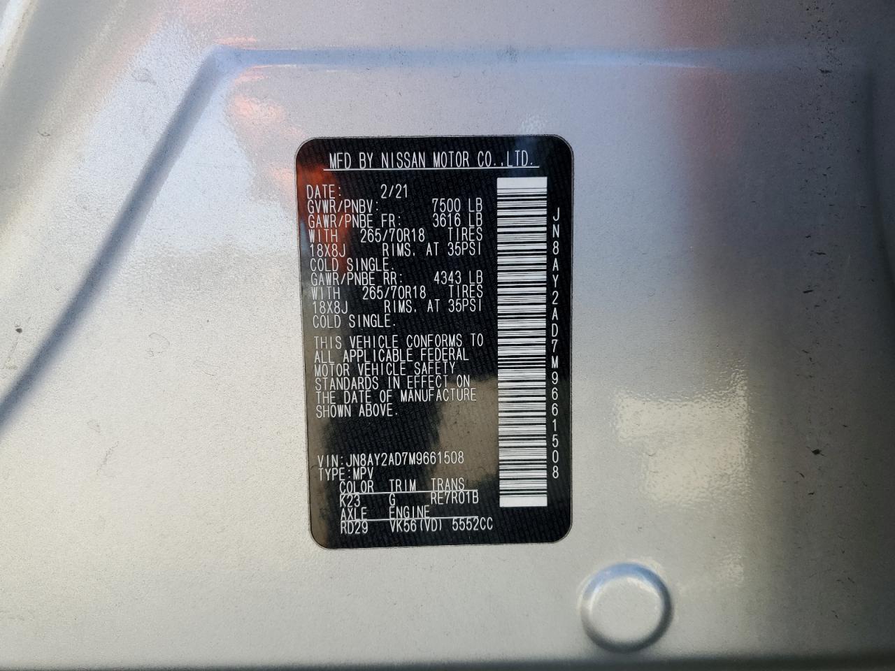 2021 Nissan Armada sv