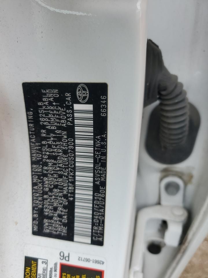 2012 Toyota Camry Base