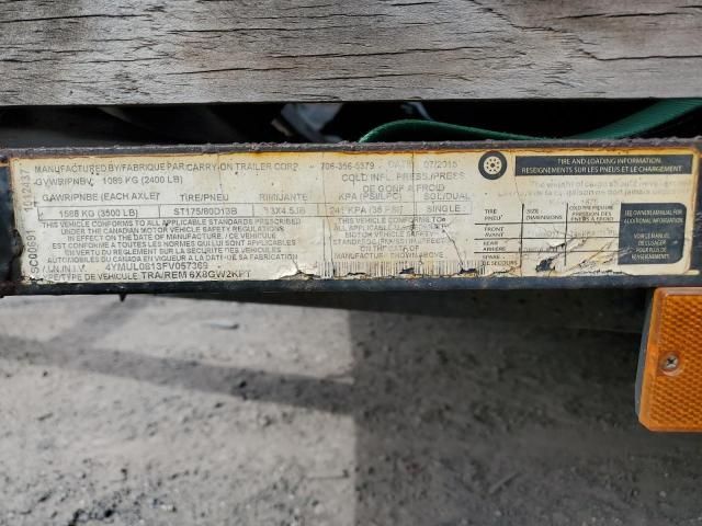 2015 Carry-On 6X8GW2KPT Utility Trailer