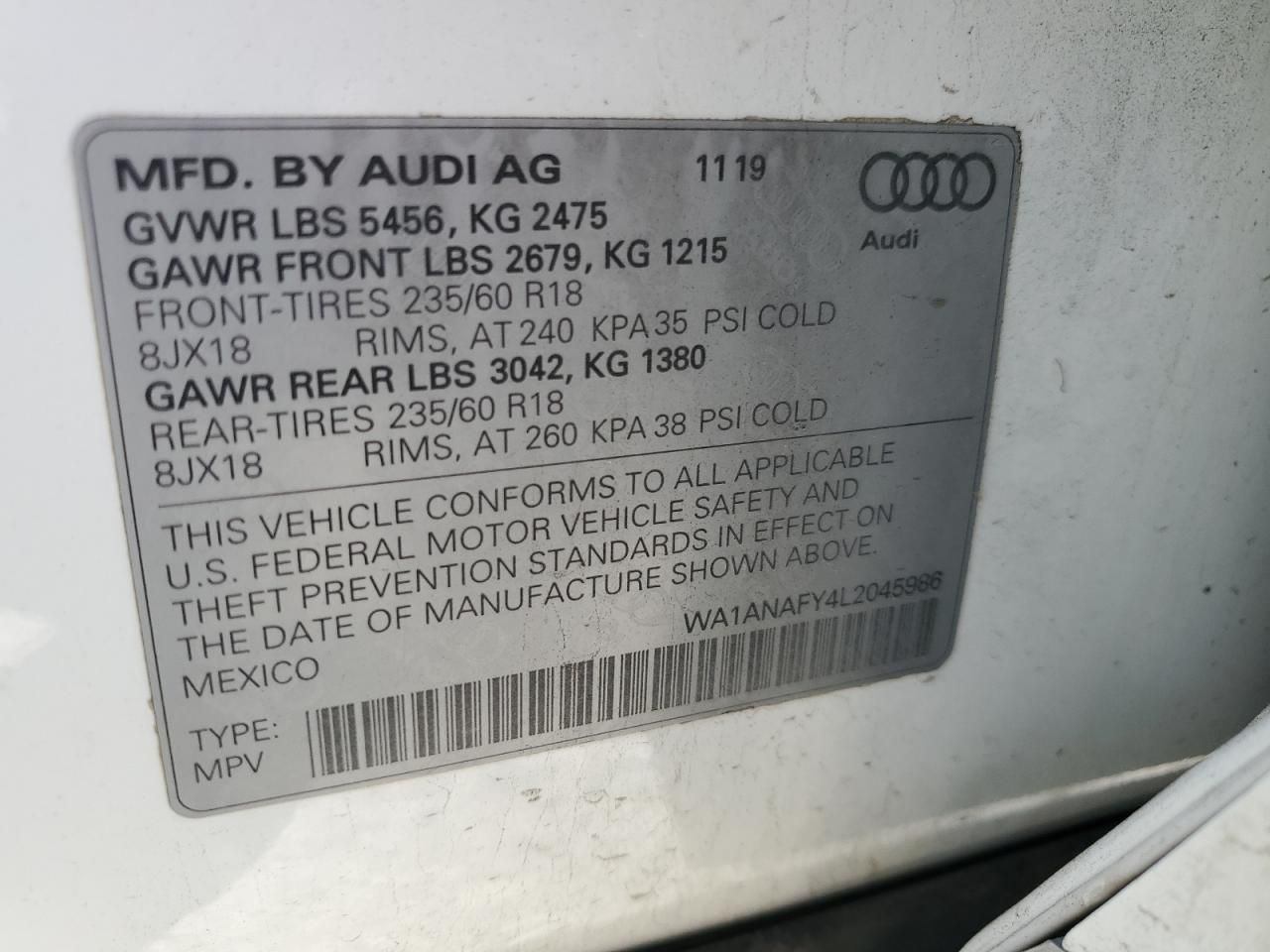 2020 Audi Q5 Premium