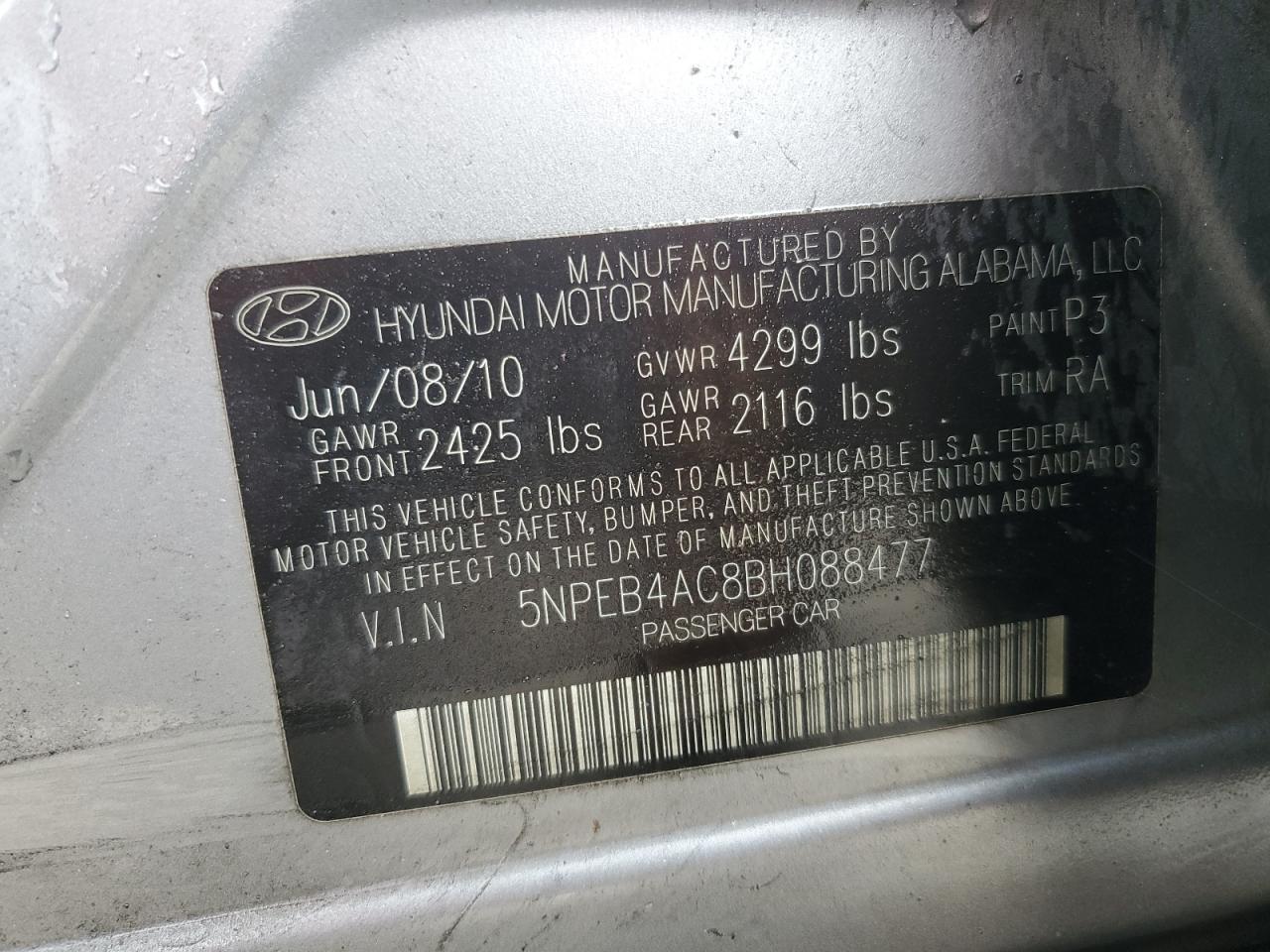 2011 Hyundai Sonata gls