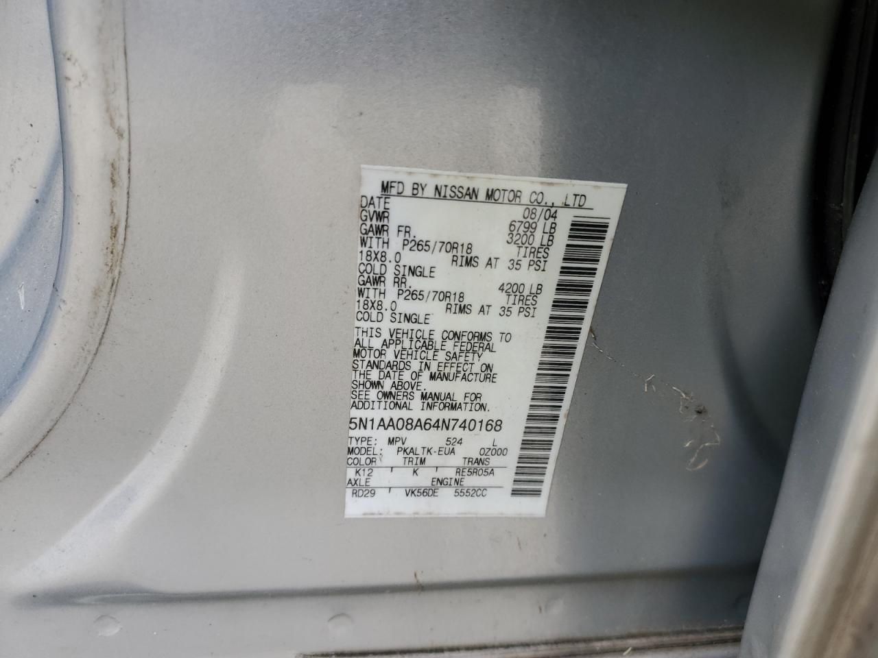 2004 Nissan Armada se