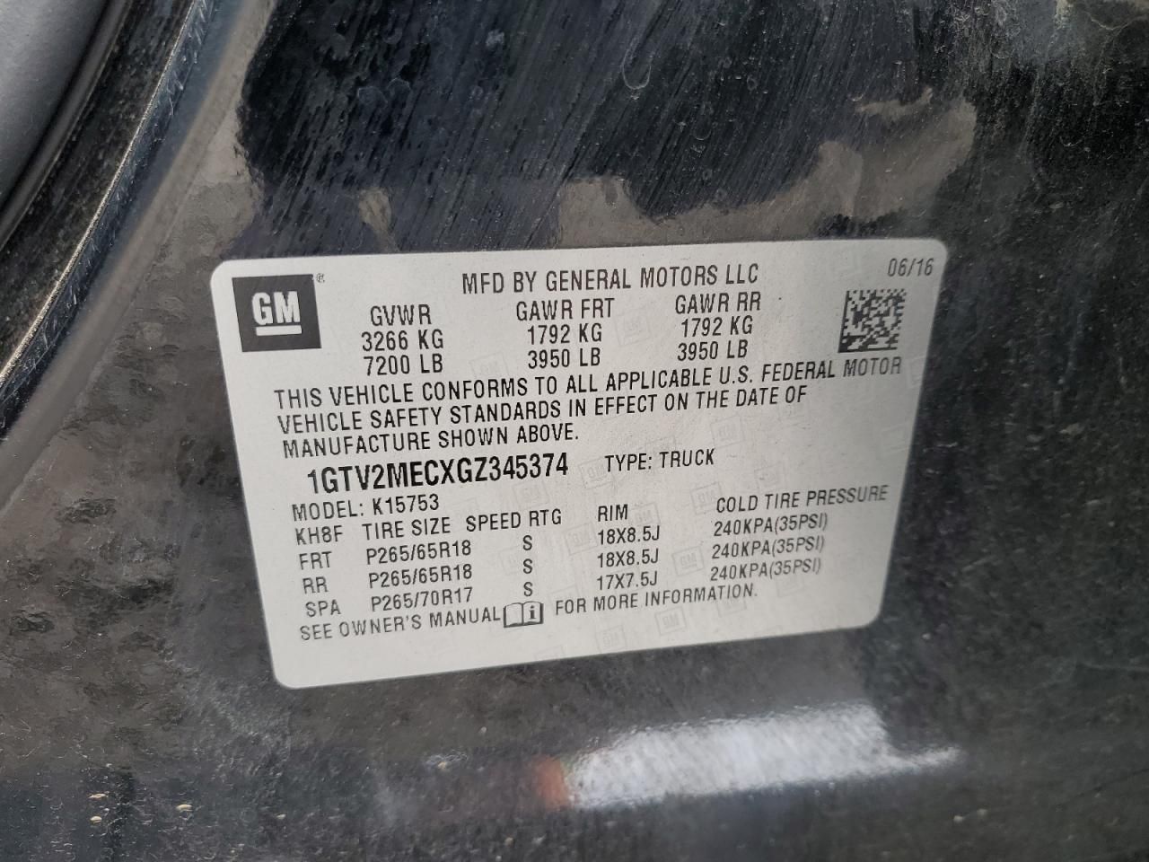 2016 GMC Sierra K1500 sle