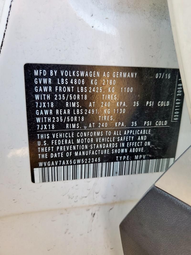 2016 Volkswagen Tiguan S