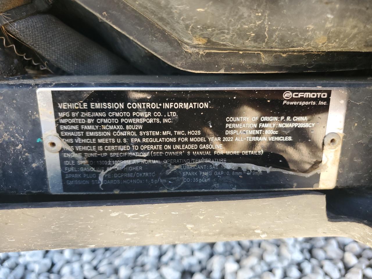 2022 Cfmoto Z Force Utility Vehicle