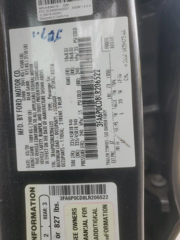 2020 Ford Fusion sel