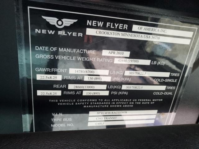 2010 New Flyer Bus-Transit Vehicles Shuttle Bus