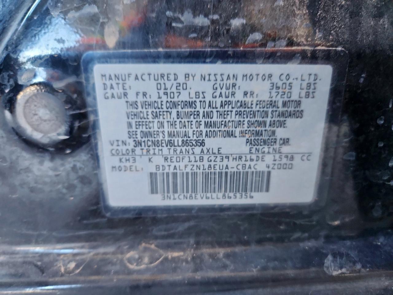 2020 Nissan Versa sv