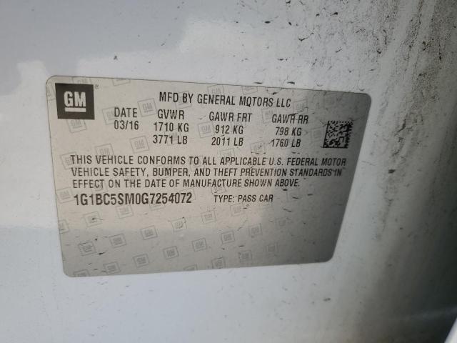 2016 Chevrolet Cruze ls