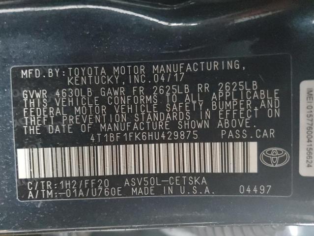 2017 Toyota Camry le