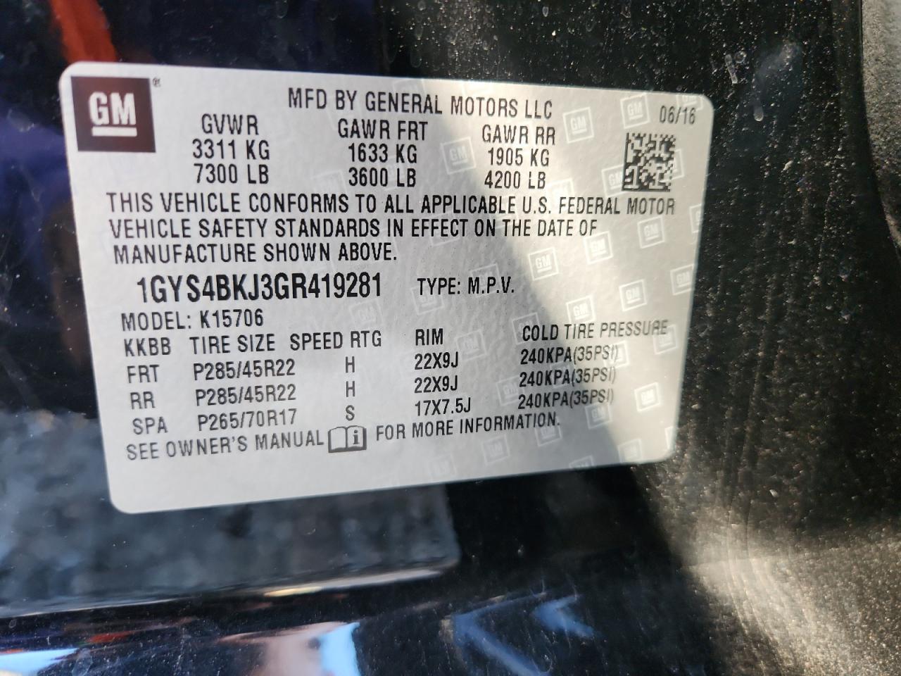 2016 Cadillac Escalade Luxury