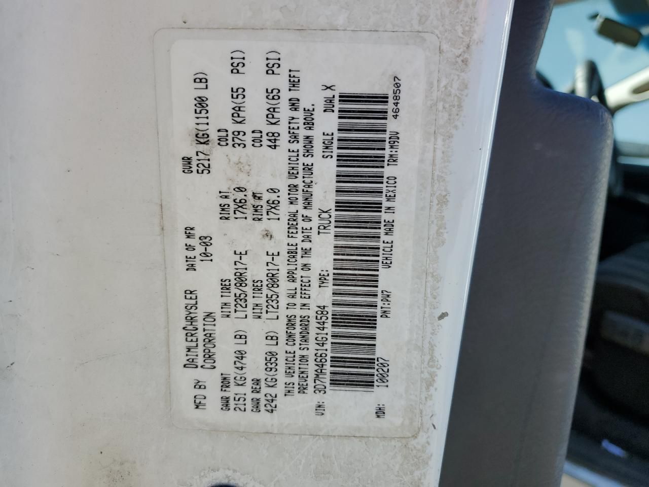 2004 Dodge Ram 3500 st