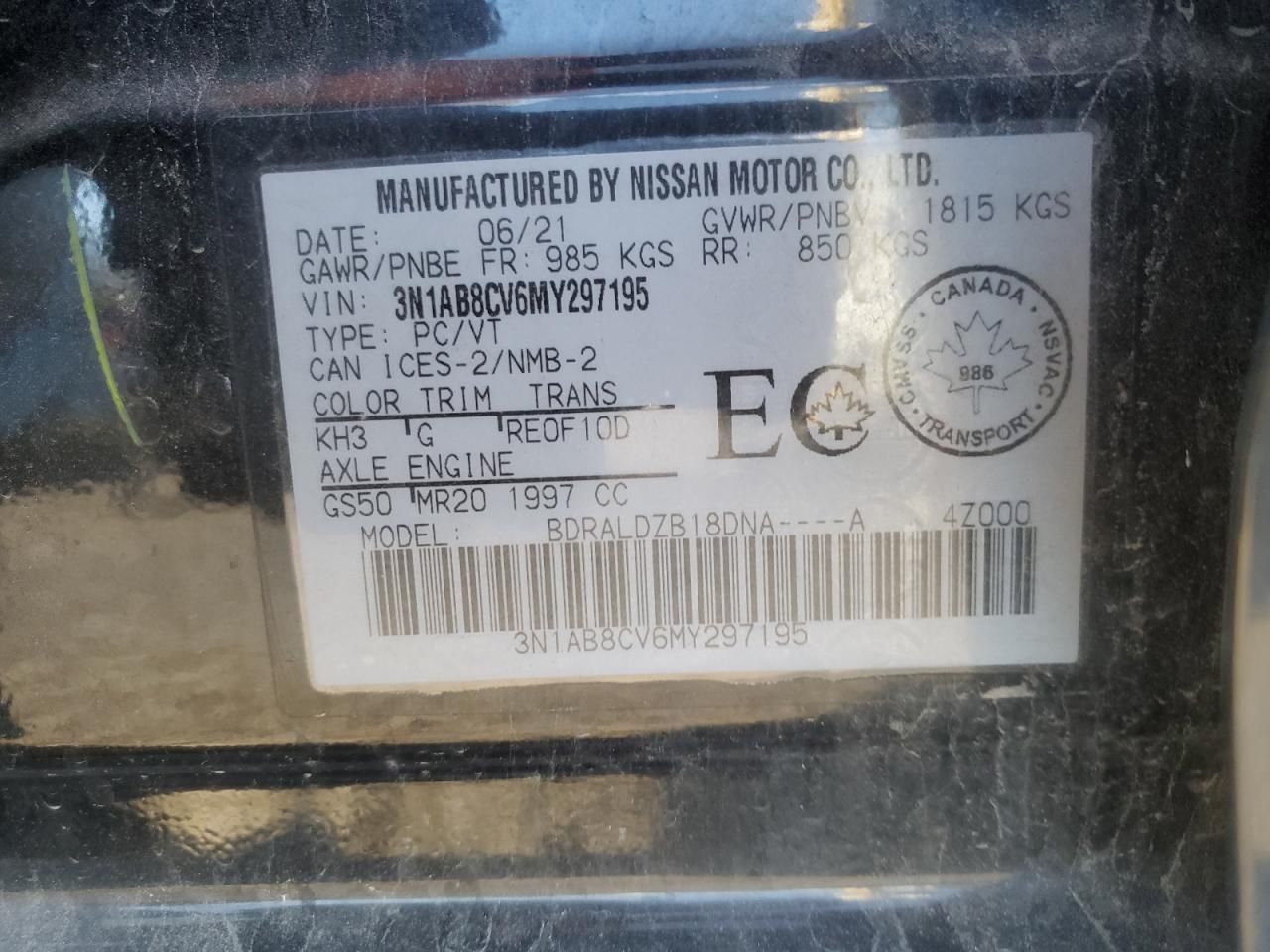 2021 Nissan Sentra sv