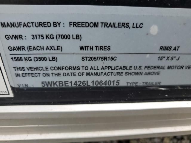 2020 Freedom Cargo Trai-Enclosed Cargo Trailer