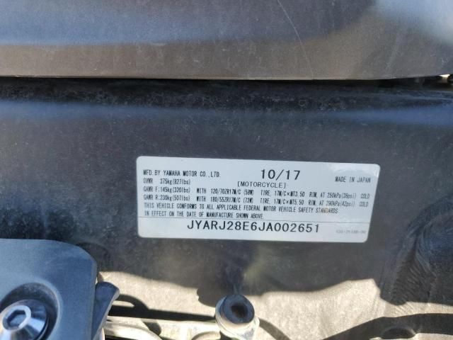 2018 Yamaha YZFR6