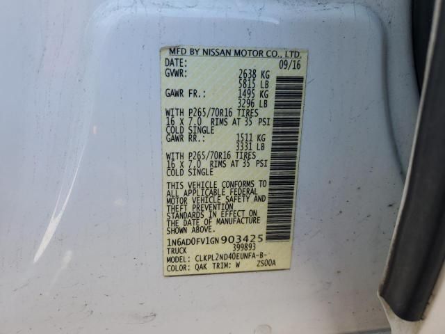 2016 Nissan Frontier SV
