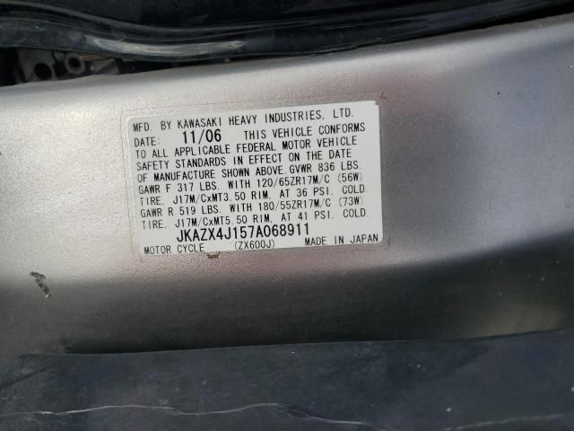 2007 Kawasaki ZX600 J1