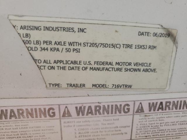 2021 Arising 716VTRW Enclosed Cargo Trailer