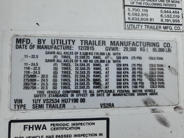 2017 Semi 2017 Utility Vs2ra Refrigerated van Trailer