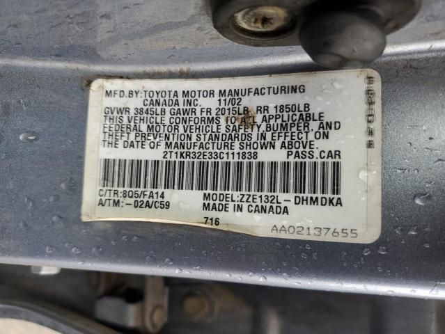 2003 Toyota Corolla Matrix XR