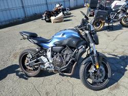 Salvage motorcycles for sale at Vallejo, CA auction: 2017 Yamaha FZ07 C