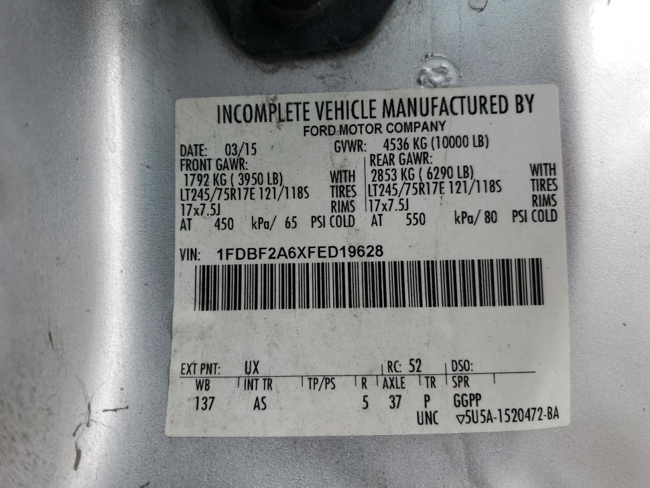 2015 Ford F250 Super Duty Utility / Service Truck