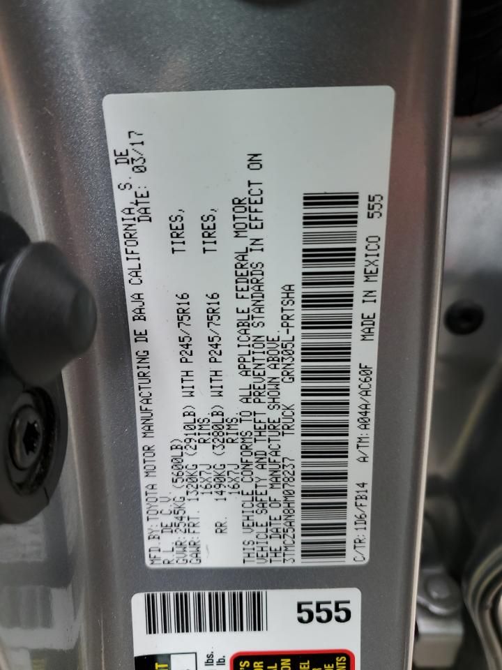 2017 Toyota Tacoma Double cab