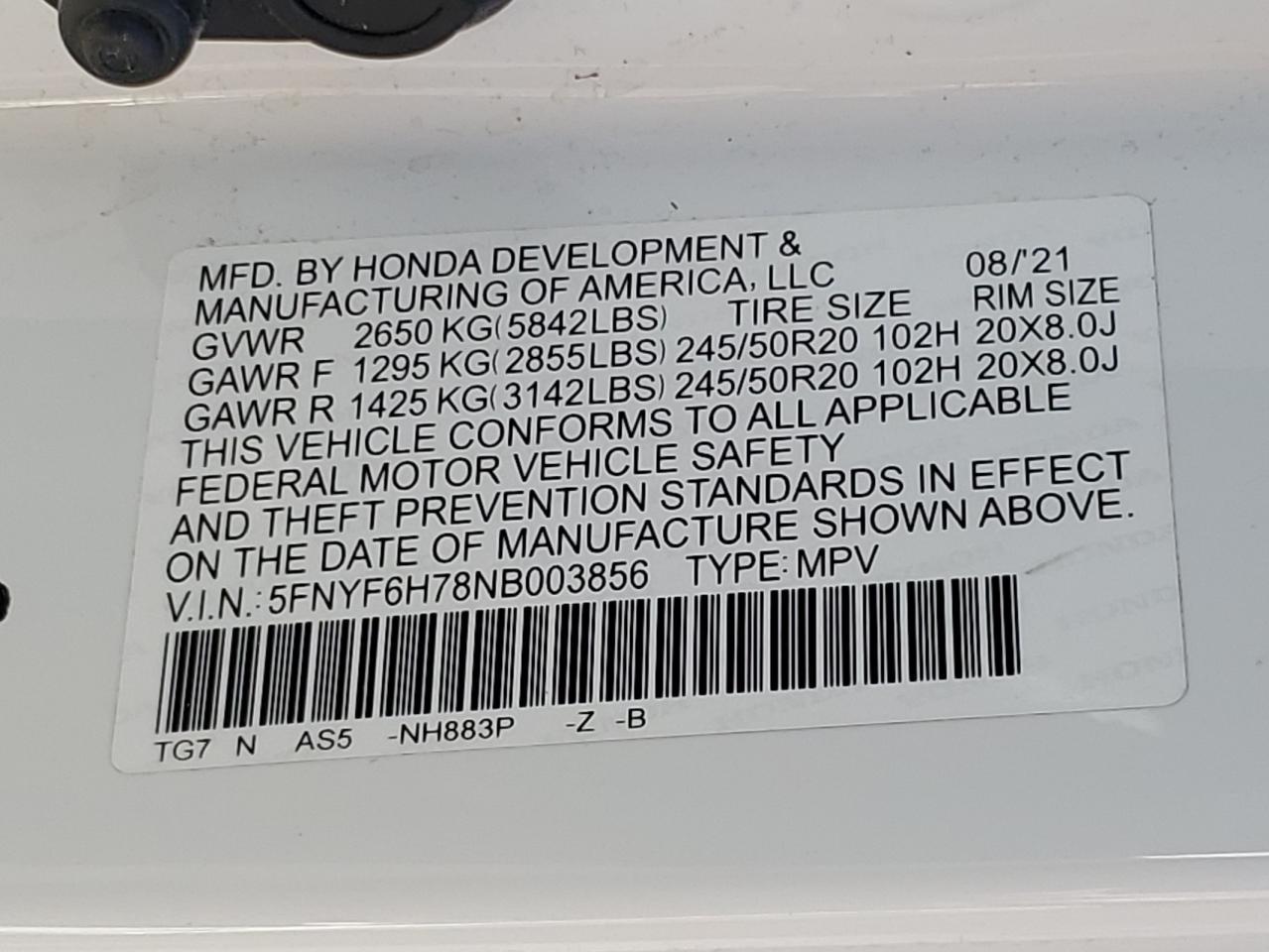 2022 Honda Pilot Black