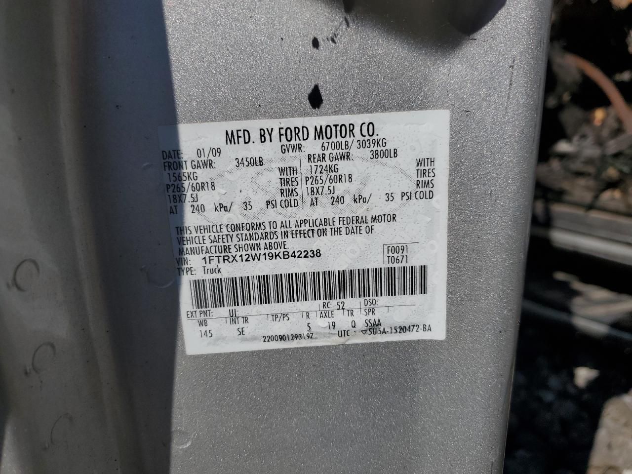 2009 Ford F150 Super cab