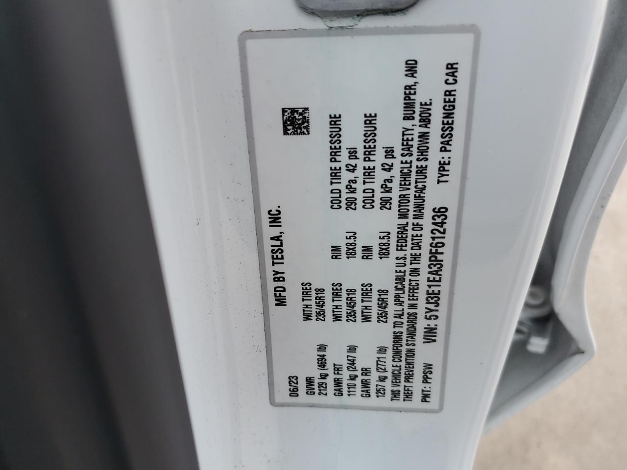 2023 Tesla Model 3