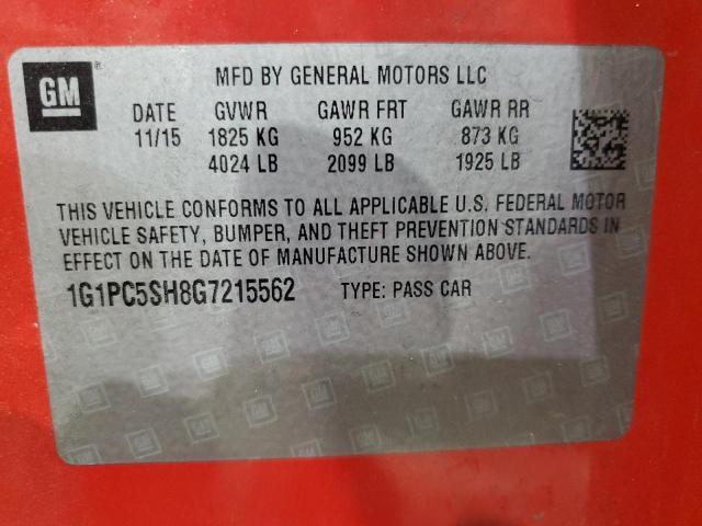 2016 Chevrolet Cruze Limited ls