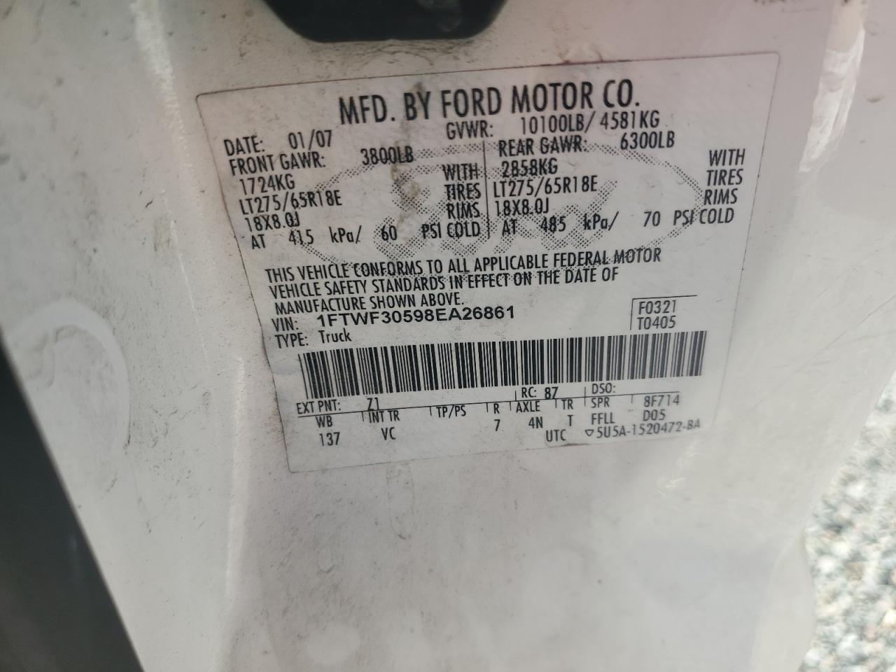 2008 Ford F350 Super Duty Utility / Service Truck