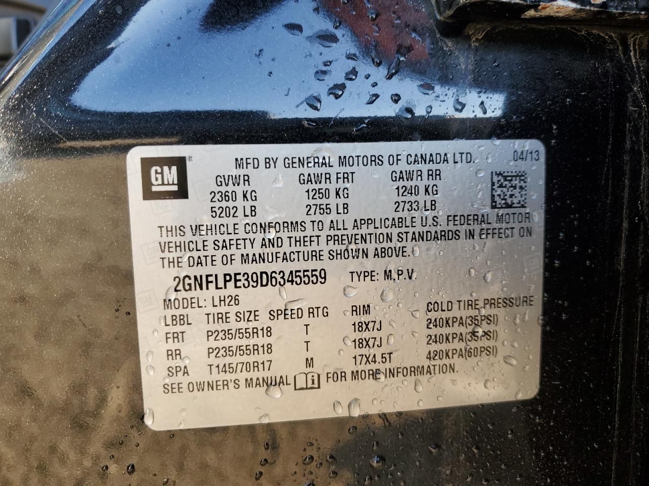 2013 Chevrolet Equinox lt