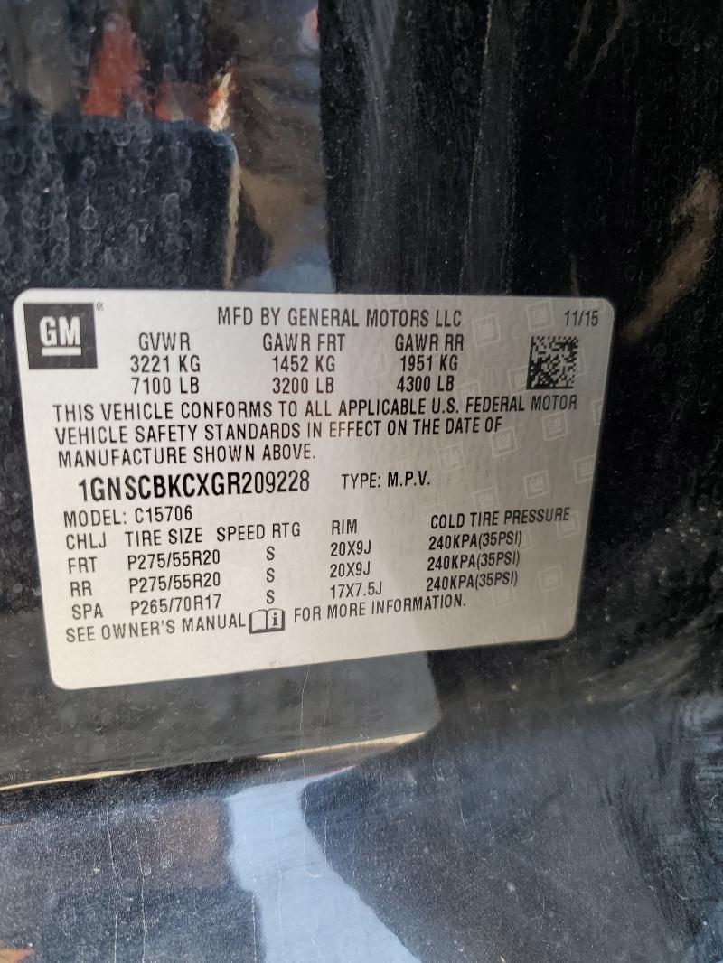 2016 Chevrolet Tahoe C1500 lt
