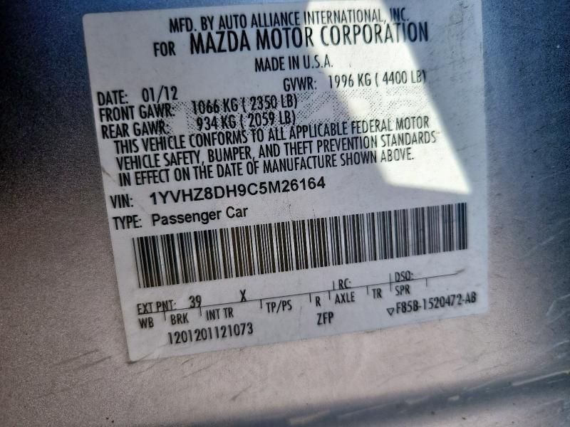 2012 Mazda 6 I