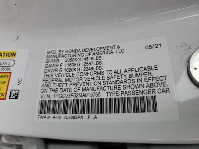 2021 Honda Accord Hybrid EXL