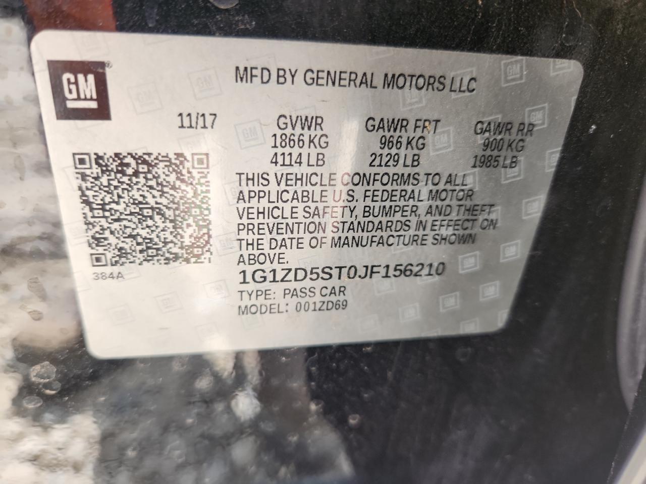 2018 Chevrolet Malibu lt