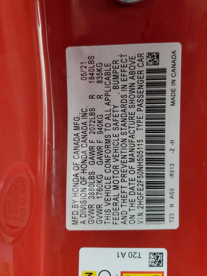 2022 Honda Civic Sport