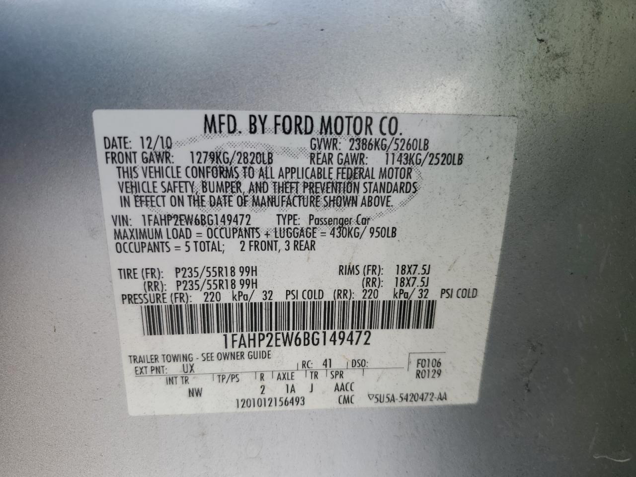 2011 Ford Taurus SEL