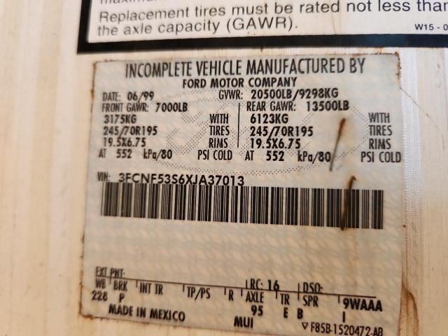 2000 Ford F550 Super Duty Stripped Chassis