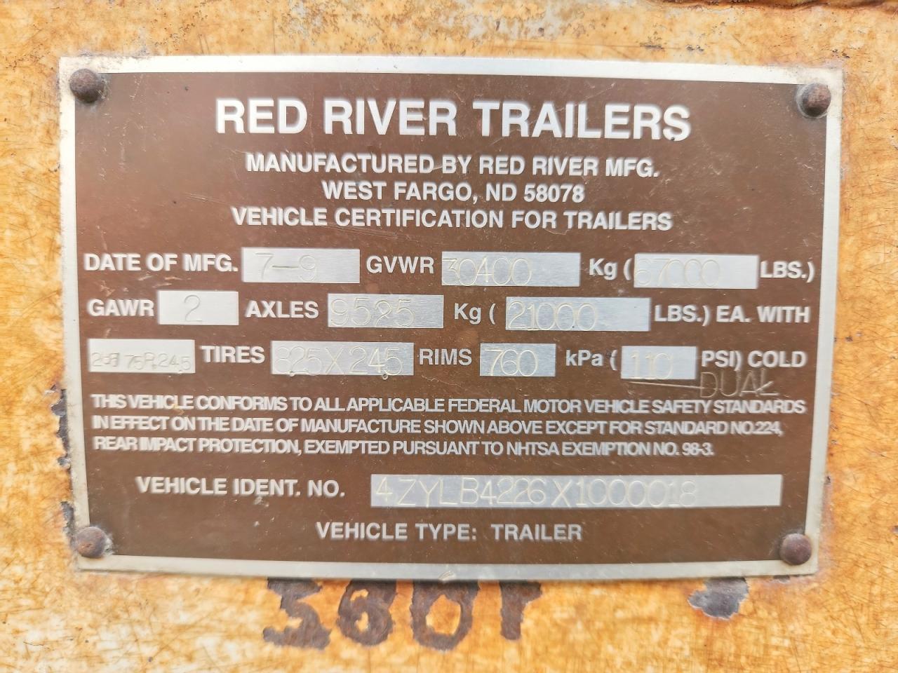 1999 Red River Live Bottom Trailer