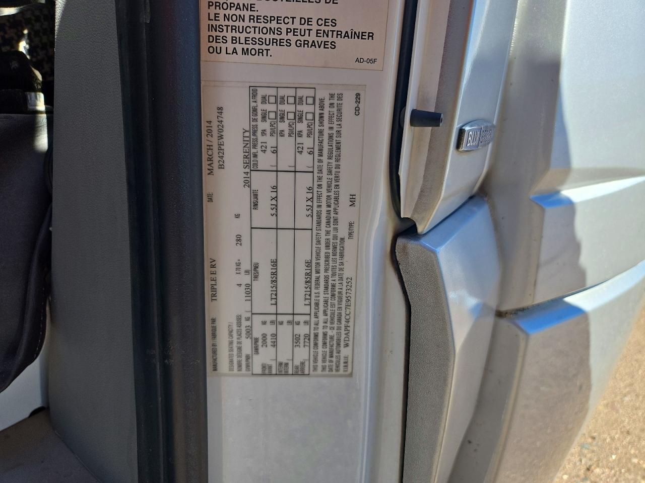 2014 Leisure Travel Vans Ltd. 2014 Merz Sprinter 3500 RV