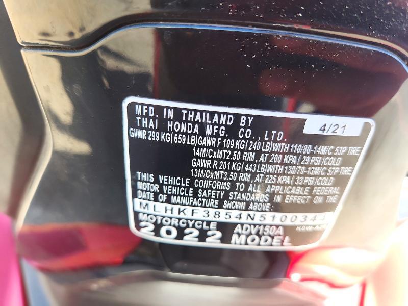 2022 Honda ADV150 A