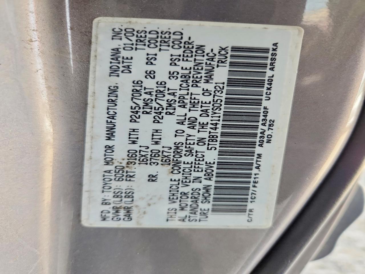 2000 Toyota Tundra SR5