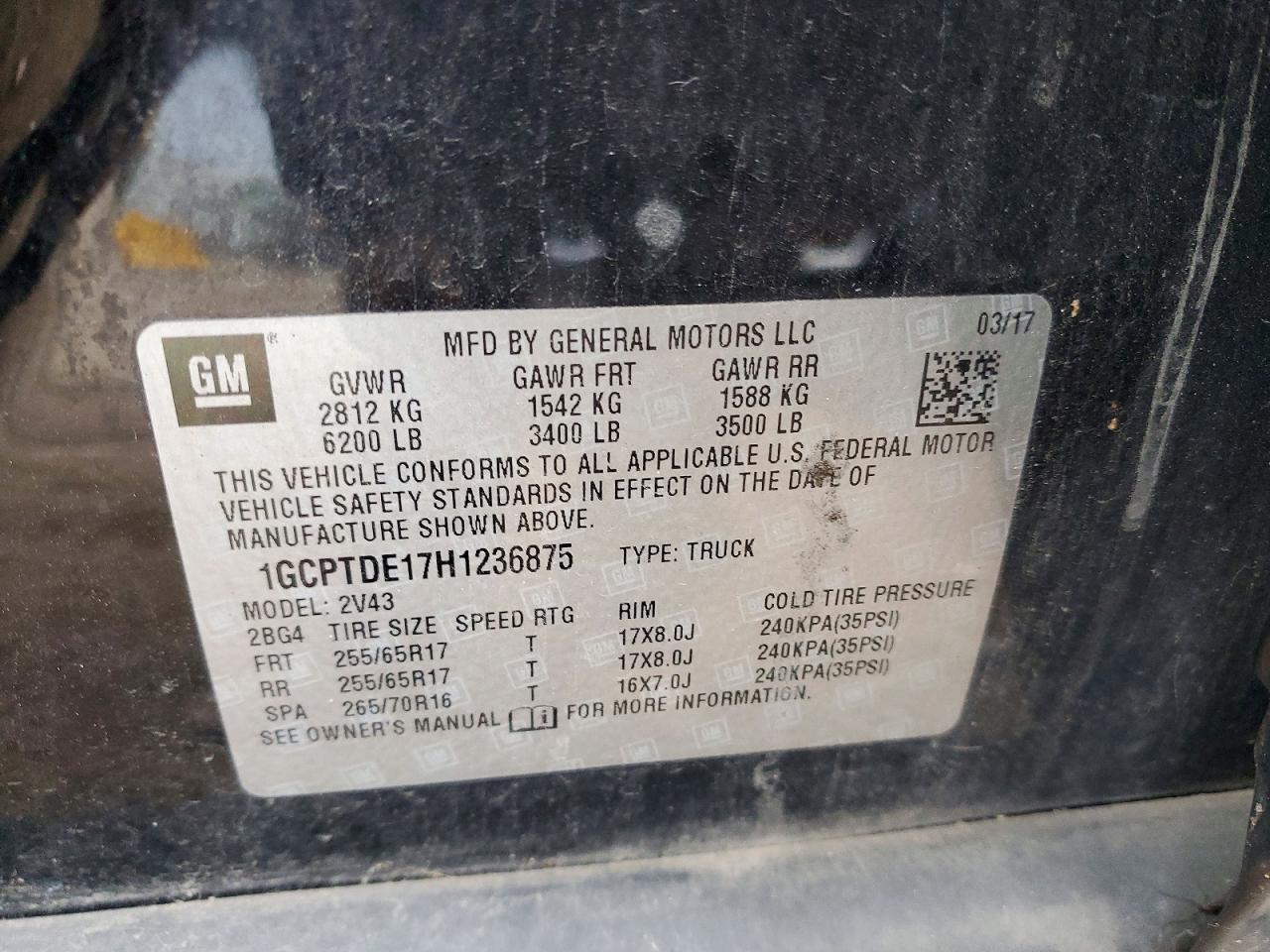 2017 Chevrolet Colorado Z71