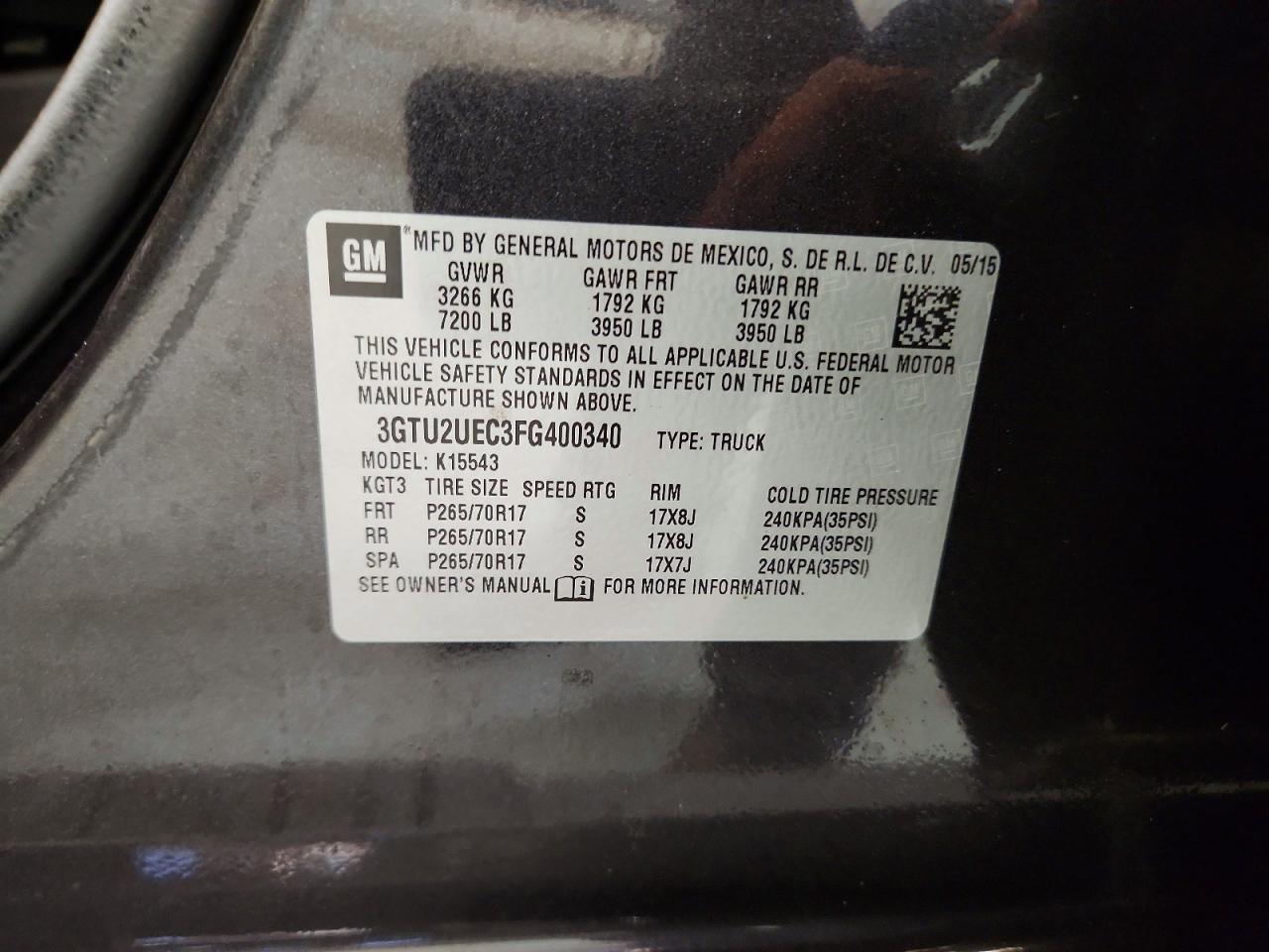 2015 GMC Sierra K1500 SLE