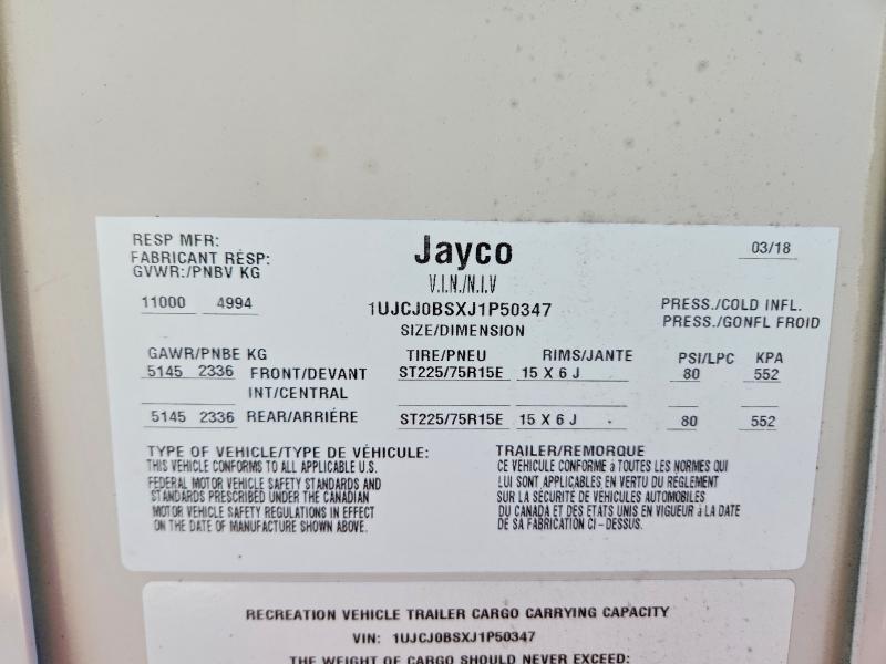 2018 Jyco - Jayco White Hawk