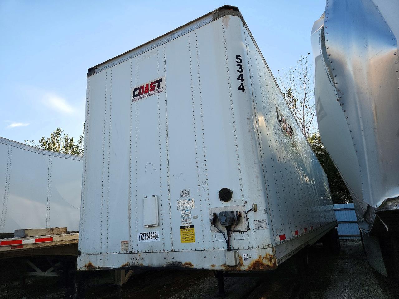 2014 Stoughton Avxw-535T-S-C-AR DRY Van Trailer