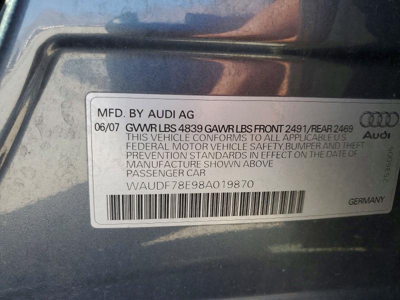 2008 Audi A4 2.0t Quattro