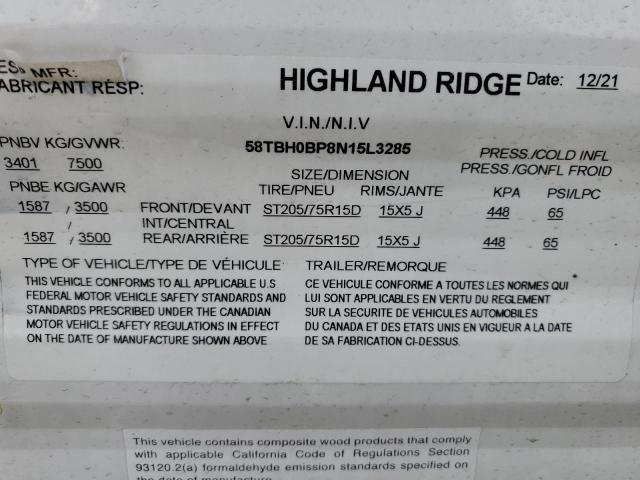 2022 Highland Ridge Trailer
